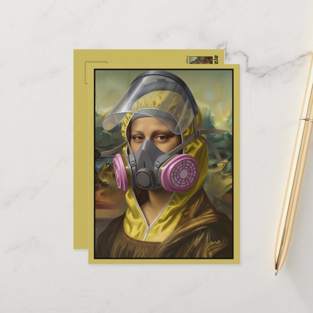 Funny Classic Art Parody Postcard (Front/Back In Situ)