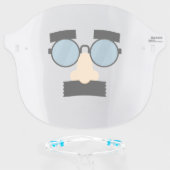 Funny Classic Disguise | Mustache & Eyeglasses Face Shield (Front w/Glasses)