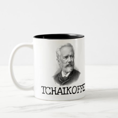Funny Classical Music Tchaikovsky Piano Teacher Two_Tone Coffee Mug