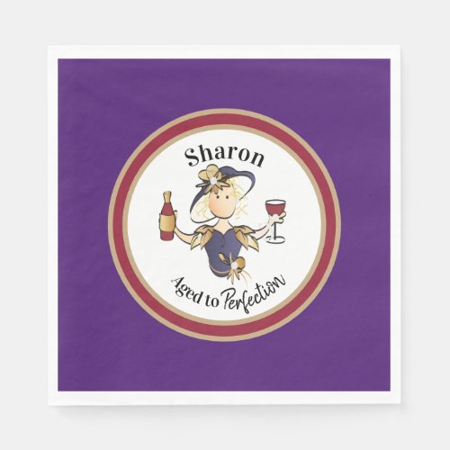 Funny Classy Sassy Personalized for Her Birthday  Napkins