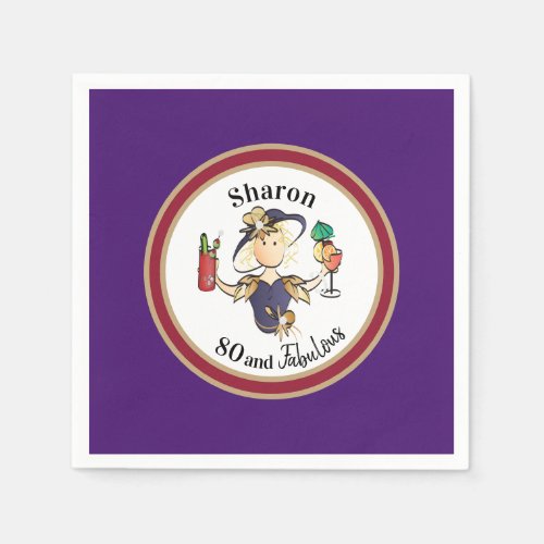 Funny Classy Sassy Personalized Name and Age Napkins