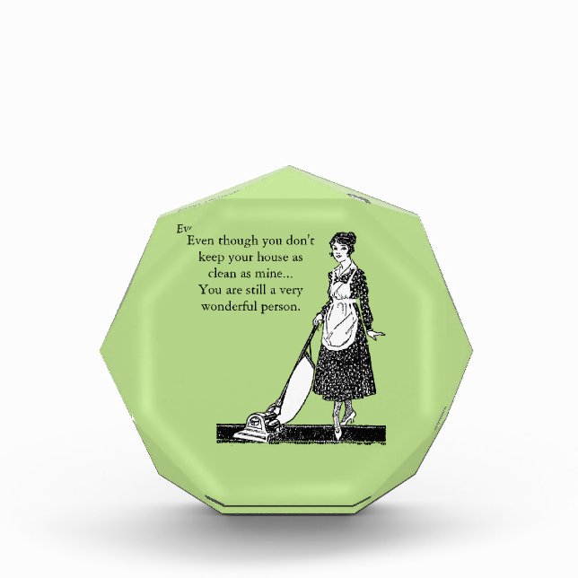 Funny Clean House - Customize Award (Front)