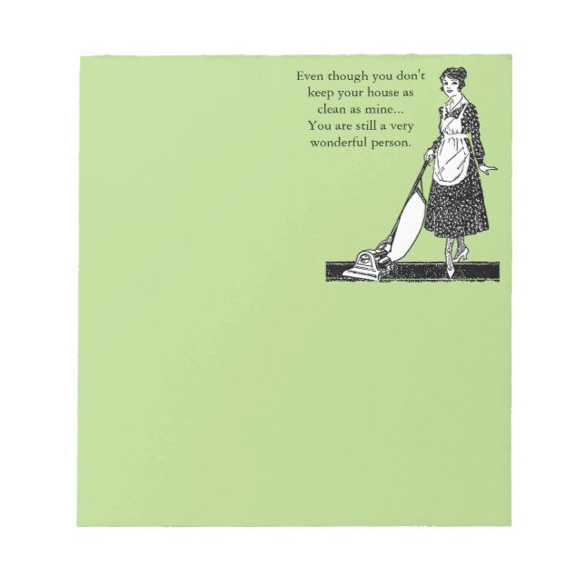 Funny Clean House - Customize Notepad (Front)