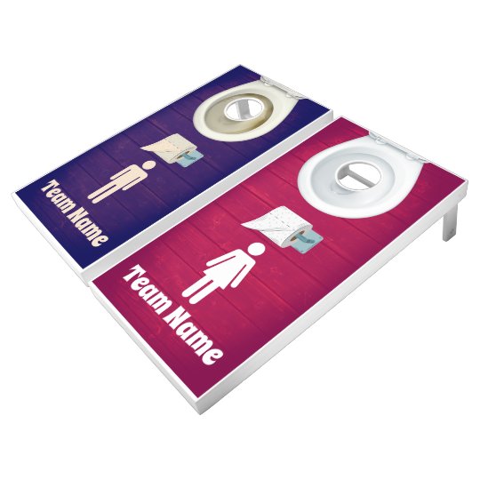 Funny Clean Toilet Dirty Toilet Cornhole Set