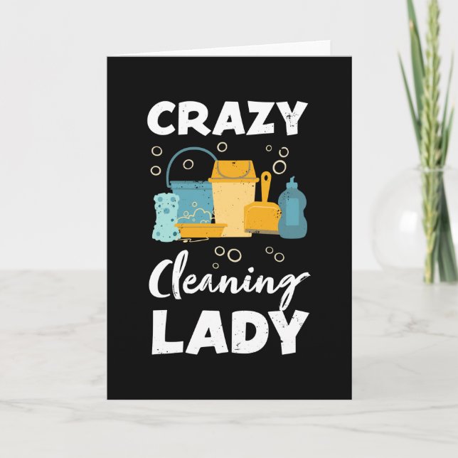 Funny Cleaning Cleaner Housekeeper Gift Card (Front)