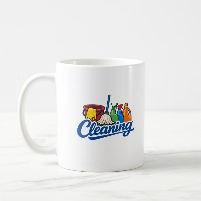 Funny Cleaning Lady Housekeeping Housekeeper Coffee Mug (Left)