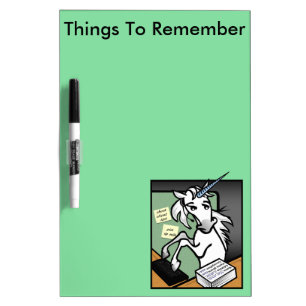 FUNNY CLERICAL UNICORN MEDIUM DRY ERASE BOARD