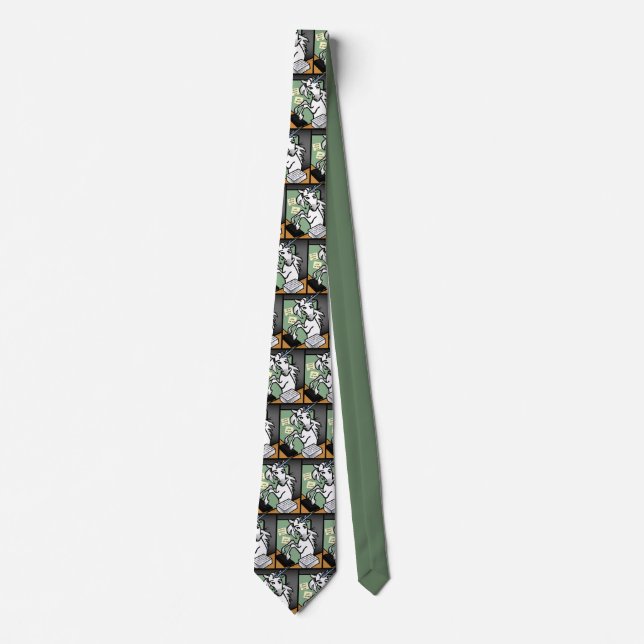 FUNNY CLERICAL UNICORN PATTERN NECK TIE (Front)