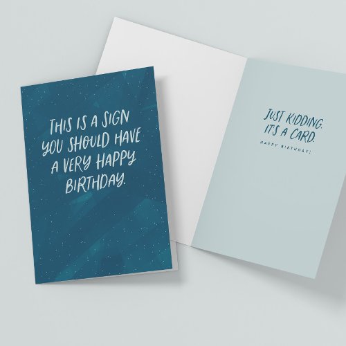 Funny clever silly happy birthday card