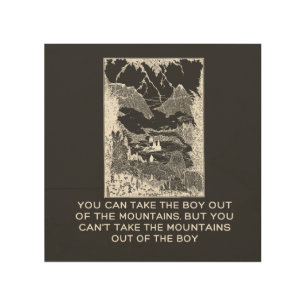 Funny Climbing, Hiking with Native Indian Quote Wood Wall Art