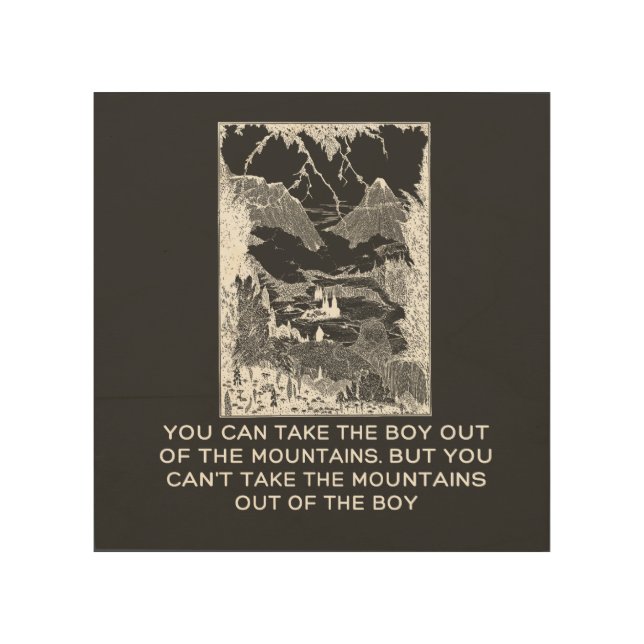 Funny Climbing, Hiking with Native Indian Quote Wood Wall Art (Front)