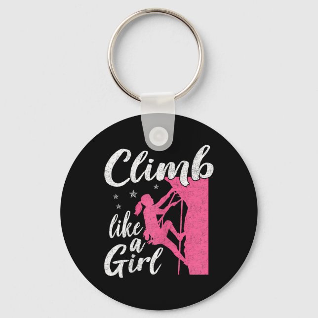 Funny Climbing Lover Graphic For Women And Girls C Keychain (Front)
