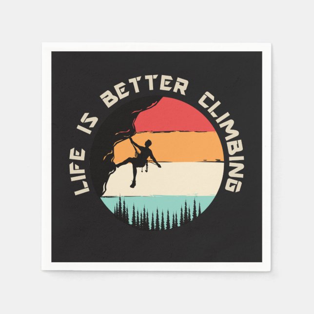 Funny Climbing  Napkins (Front)