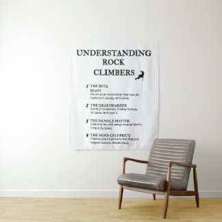 Funny Climbing Quotes for Boulder Brains Tapestry