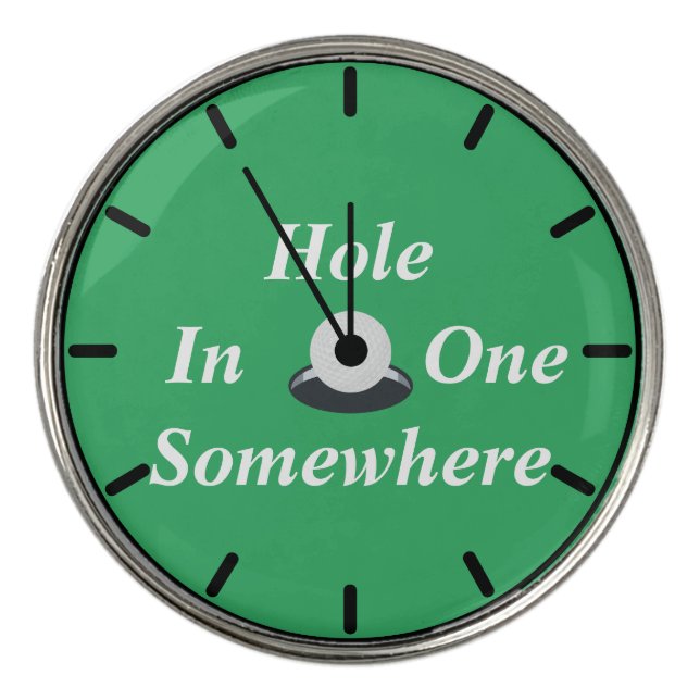 Funny Clock Phrase Golf Ball Marker (Front)
