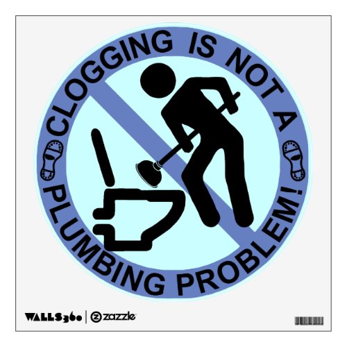 Funny Clogger Clogging Blue Wall Sticker