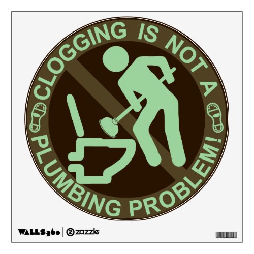 Funny Clogger Clogging Green Wall Sticker