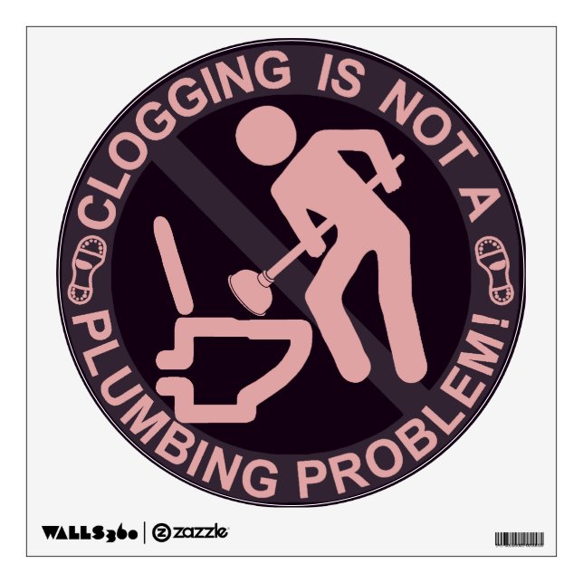 Funny Clogger Clogging Wall Sticker (Front)