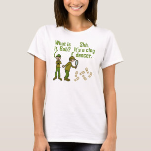 Funny Clogger Footsteps Cartoon T-Shirt