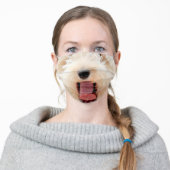 Funny Close Up Dog Tongue Adult Cloth Face Mask (Worn)