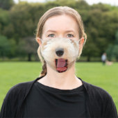 Funny Close Up Dog Tongue Adult Cloth Face Mask (Outside)
