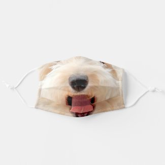 Funny Close Up Dog Tongue Cloth Face Mask