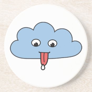 Funny Cloud Drink Coaster by alise_art at Zazzle