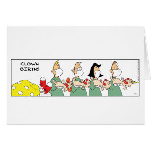 Funny Clown Birth Cards