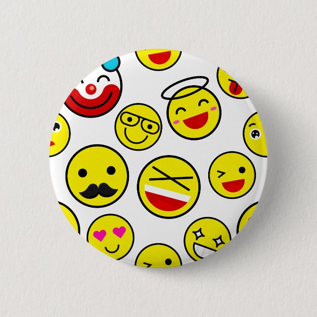 funny clown emojis button (Front)