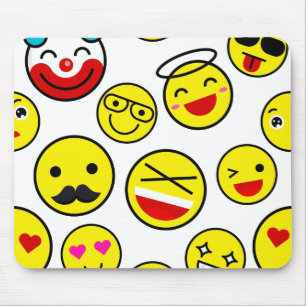 funny clown emojis mouse pad
