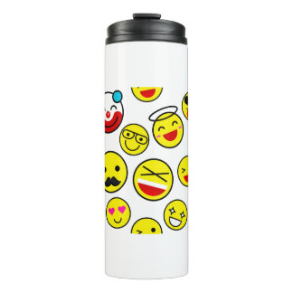 funny clown emojis thermal tumbler