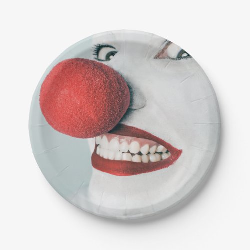Funny Clown Face Birthday Paper Plates