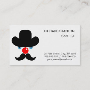 Funny clown face business card
