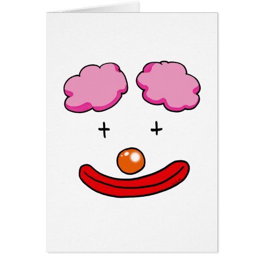 Funny clown face cards (Front)
