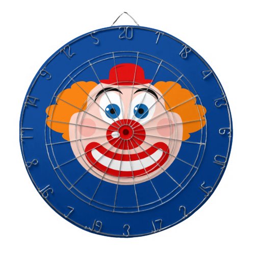 Funny clown face custom color dart board