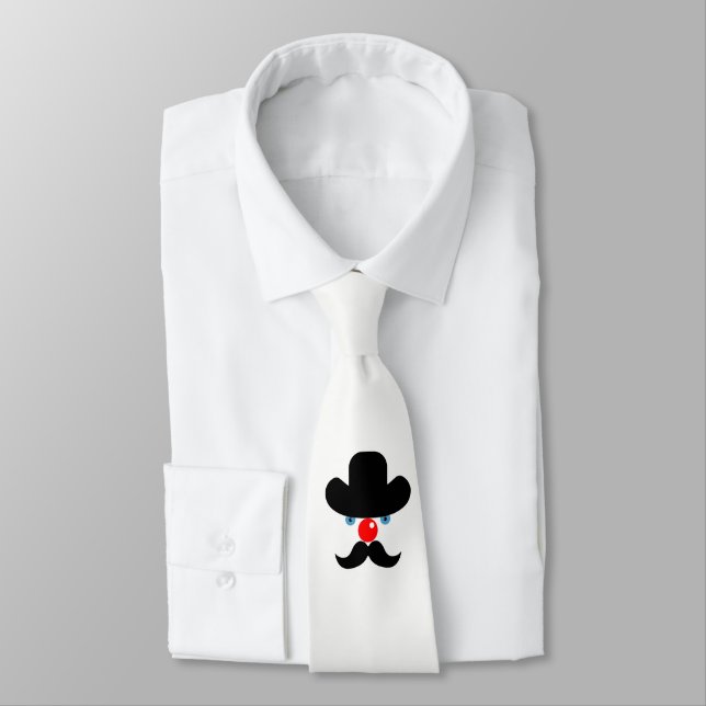 Funny clown face neck tie (Tied)