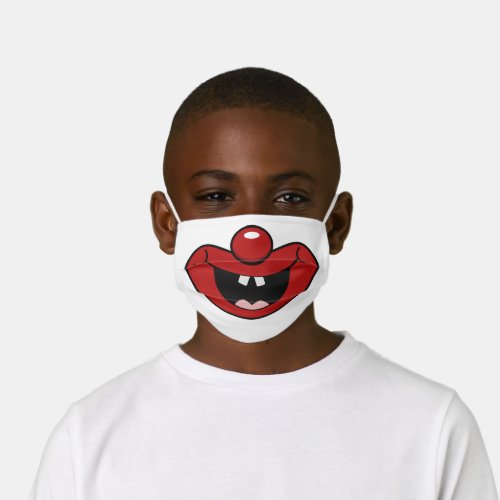 Funny Clown Face Nose Mouth Red Cute Smiling Smile Kids Cloth Face Mask