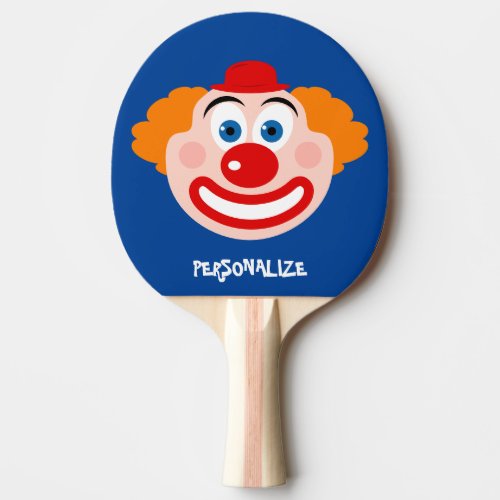 Funny clown face ping pong paddle for table tennis