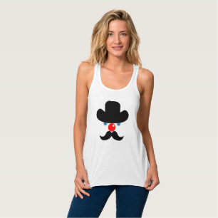 Funny clown face tank top