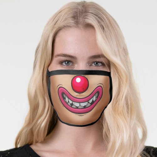 Funny clown mouth face mask