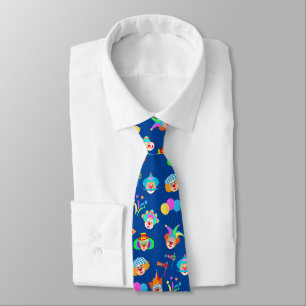 Funny Clown Purim Festival Party CARNIVAL Symbols Neck Tie