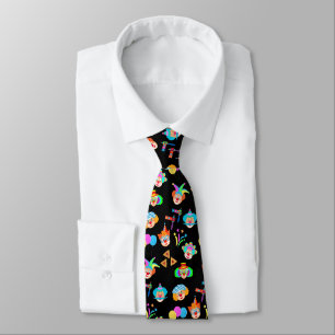 Funny Clown Purim Festival Party CARNIVAL Symbols Neck Tie
