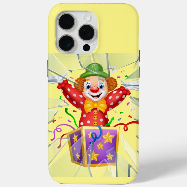 funny clown under the broken glass Case-Mate iPhone case (Back)
