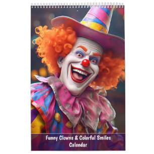 Funny Clowns & Colorful Smiles Calendar