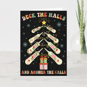 Funny Cna Nurse Christmas Medical Xmas Trees Nursi Card