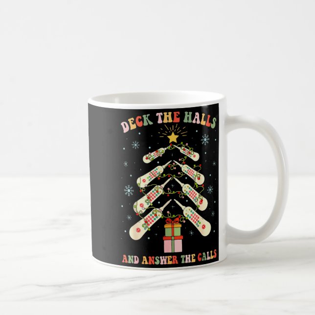 Funny Cna Nurse Christmas Medical Xmas Trees Nursi Coffee Mug (Right)