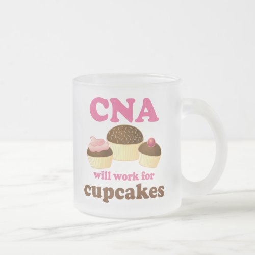 Funny CNA  or Certified Nursing Assistant Frosted Glass Coffee Mug