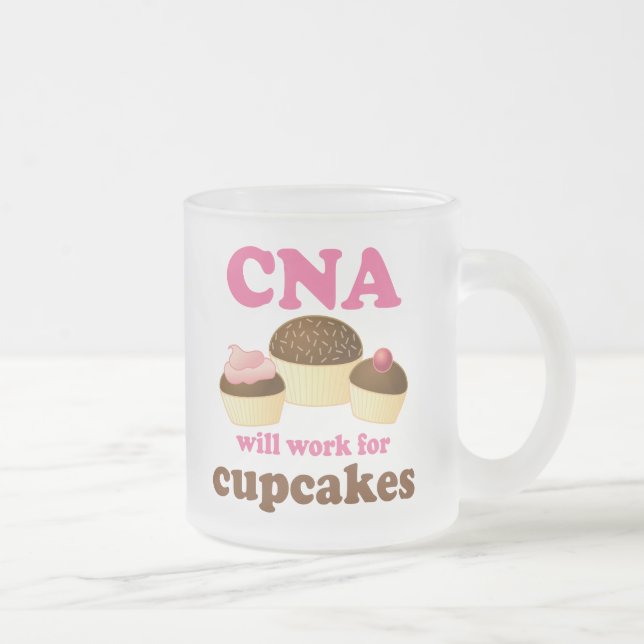 Funny CNA  or Certified Nursing Assistant Frosted Glass Coffee Mug (Right)