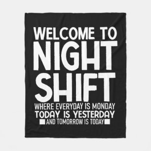 Funny CNA Shirt Funny Night Shift Shirt Fleece Blanket