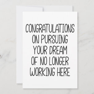 Funny Co-Worker Congratulations On Pursuing Your D Holiday Card